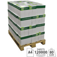 Pallet of Q-Connect A4 White 80gsm Printer Paper 48 Boxes Per Pallet
