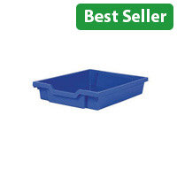 Blue Shallow Tray – A4 Size, 75mm Deep – Durable Polypropylene Storage Solution