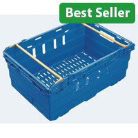 Maxinest Stack & Nest Tray 44L - Blue, Ventilated, Polypropylene, 600x400x253mm