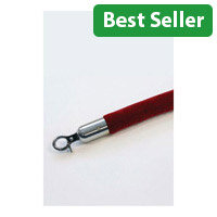 2.4M Red Economy Velour With Chrome Snap Ends