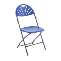 Titan Linking Fan Back Folding Chair Blue
