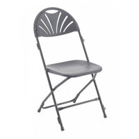 Titan Linking Fan Back Folding Chair Charcoal