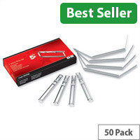 5 Star Filing Clips - 2-Piece, 51mm Capacity, Pack of 50, Durable Document Fasteners