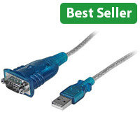 StarTech.com 1 Port USB to RS232 DB9 Serial Adapter Cable - M/M, Grey, 0.43 m, USB 2.0 Type-A, DB-9, Male, Male