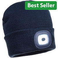 Portwest B029 Rechargeable LED Beanie - Navy