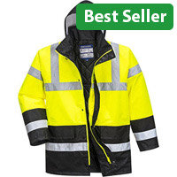 Portwest S466 Contrast Traffic Jacket Yellow & Black Large