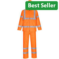 Portwest H448 Hi-Vis Packaway Rain Suit Orange XL
