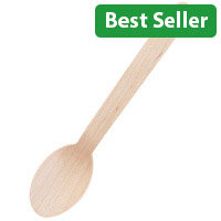 Fiesta Compostable Wooden Dessert Spoons (Pack of 100)