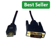 Cables Direct 1m HDMI-DVI-D Black