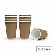 Cup 8oz Kraft Ripple (Pack of 500) NU903001