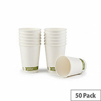 Planet 12oz Single Wall Plastic-Free Cups (Pack of 50) PFHCSW12