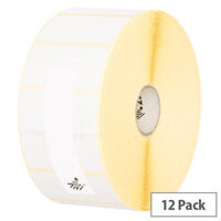Zebra Z-Select 2000T White Thermal Transfer Labels 31 x 22mm Permanent Adhesive - 3007200-T - 2890 Labels per Roll Pack of 12