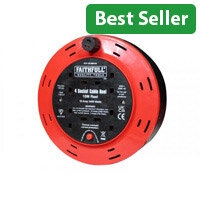 Faithfull Cable Reel 240V 10A 4-Socket 10m