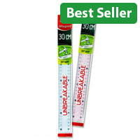 Maped Study Unbreakable Ruler 30cm -  Assorted Colours - Flexible School Ruler
