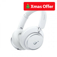 Anker Space Q45 Headphones Wired & Wireless Head-band Calls/Music USB Type-C Bluetooth White