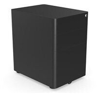 Moda L Metal Pedestal with 2 Stationary and 1 Filling Drawer - D535xH580xW390mm - Black