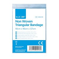 Blue Dot Non-Woven Triangular Bandage - 90cm x 90cm x 127cm, First Aid Essential