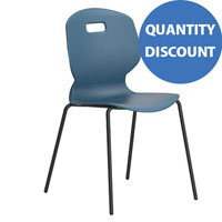 Arc Canteen 4 Leg Chair Steel Blue