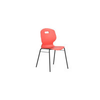 Arc Canteen 4 Leg Chair With Brace Coral