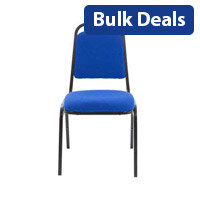 Banqueting Stacking Chair Royal Blue Fabric & Black Frame
