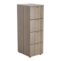 Essentials Filing Cabinet 4 Drawer Grey Oak