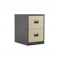 Steel 2 Drawer Filing Cabinet Coffee Cream