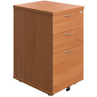 Under Desk Pedestal 3 Drawer Beech