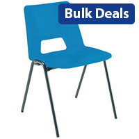 Polypropylene Stacking Chair Blue Jemini KF74958