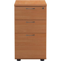 Essentials Desk High 3 Drawer Pedestal 600 Deep Beech