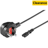 Microconnect Power Cable - Black, 1.8m, Type G Plug to C7 Coupler