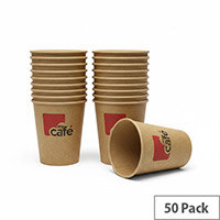 Mycafe Kraft 8oz Single Wall Hot Cups (Pack of 50) MYC12081
