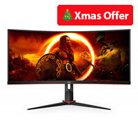 AOC G2 CU34G2XP computer monitor 86.4 cm (34") 3440 x 1440 pixels UltraWide Quad HD LED Black