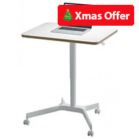 Leitz Ergo Small Manual Height Adjustable Sit Stand Desk 114cm Height x 80cm Width x 60cm Depth