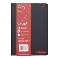 Concept A5 Undated Diary Page a Day Format with Times and Notes