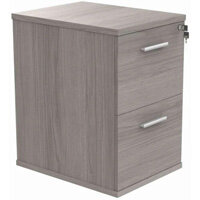 Core Filing Cabinet 2 Drawers Office Storage Unit Alaskan Grey Oak