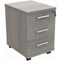 Core 3 Drawer Under Desk Mobile Pedestal Alaskan Grey Oak