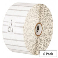 Zebra 8000D Jewelry White Self-Adhesive Labels Butterfly Format with Flaps - 10010065 - 6 Rolls