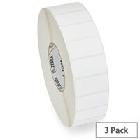 Zebra CryoCool 8100T White Self-Adhesive Thermal Transfer Labels 30 x 15mm - 3017014 - 4430 Per Roll Pack of 3