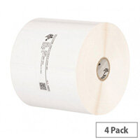 Zebra PolyE 3100T Gloss White Polyethylene Labels 102 × 152 mm - Thermal‑Transfer - 950 Per Roll × 4 Rolls