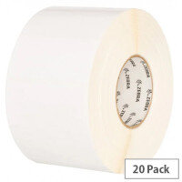 Zebra PolyPro 4000D White Direct Thermal Labels - 3003347 - Pack of 20