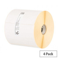 Zebra Z-Perform 1000D White Direct Thermal Labels 102 x 152mm Permanent Acrylic Adhesive - 3007096-T - 950 Labels per Roll Pack of 4