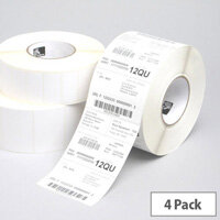 Zebra Z-Perform 1000T White Thermal Transfer Labels 102 x 38mm - 880026-038 - 3634 Labels per Roll Pack of 4