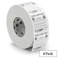 Zebra Z-Perform 1000T White Thermal Transfer Labels 70 x 32mm - 76174 - 4240 Labels per Roll Pack of 8