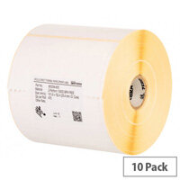 Zebra Z-Perform 1000T White Thermal Transfer Labels 51 x 51mm Permanent Acrylic Adhesive - 880010-050 - 2740 Labels per Roll Pack of 10