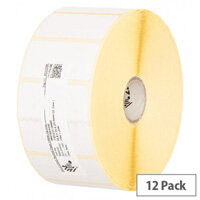 Zebra Z-Select 2000D White Direct Thermal Labels 32 x 25mm Permanent Adhesive - 800261-105 - 2580 Labels per Roll Pack of 12
