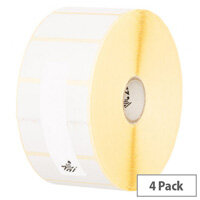 Zebra Z-Select 2000T White Thermal Transfer Labels 102 x 152mm Top-Coated Matte Paper Permanent Adhesive - 800640-605 - 1142 Labels per Roll Pack of 4