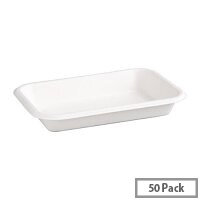 Fiesta Compostable Bagasse Food Trays 16oz (50 Pack)