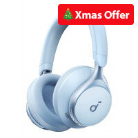 Anker Space One Headphones Wireless Head-band Music/Everyday USB Type-C Bluetooth Blue