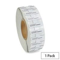 Zebra Silverline Micro II RFID White Polyester Thermal Transfer Labels 45 x 13mm - 10026763 - 600 Labels per Roll Single Pack