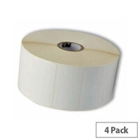 Zebra PolyPro 3000T Gloss White Polypropylene Thermal Transfer Labels 102 x 152 mm - 3012964 - 533 Labels per Roll Pack of 4